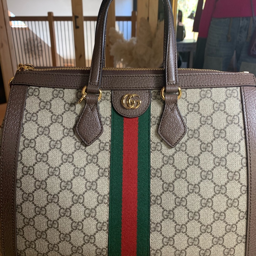 Gucci Ophidia Medium Top Handle Bag